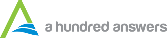 A Hundred Answers logo with wordmark - Links to www.ahundredanswers.com homepage